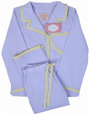 Love Letters X Dolce Violetta Lilac & Lemon Pyjama Set - Blue
