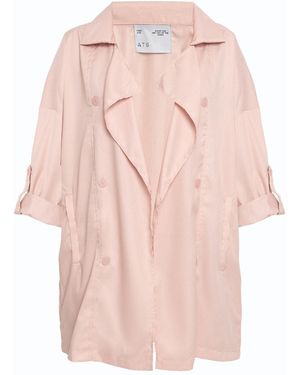 Ats the Label Cara Blush Convertible Sleeve Button Outerwear - Pink
