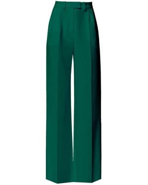 Angelika Jozefczyk Emerald High-Waisted Wide-Leg Trousers Sanremo - Green