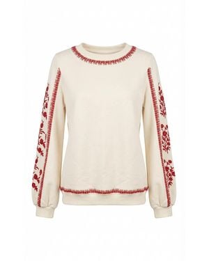 Nooki Design Catalina Embroidered Jumper - Natural