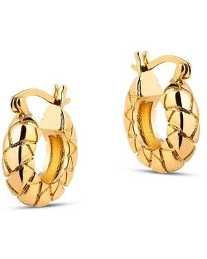 Amadeus Bella Textured Hoops - Metallic