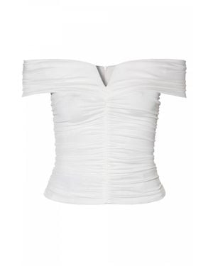 AGGI by HALEWSKI Mia Pearl Off Shoulder Top - White