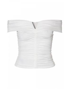 AGGI by HALEWSKI Mia Pearl Off Shoulder Top - White