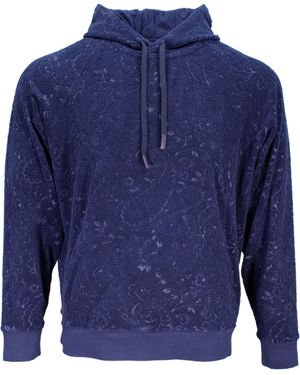 lords of harlech Howard Towel Hoodie - Blue