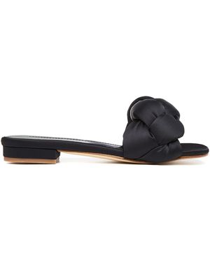 Ginissima Adele Satin Slippers - Black