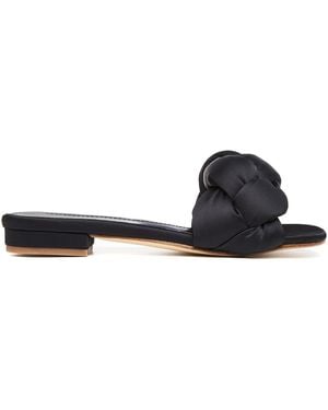 Ginissima Adele Satin Slippers - Black