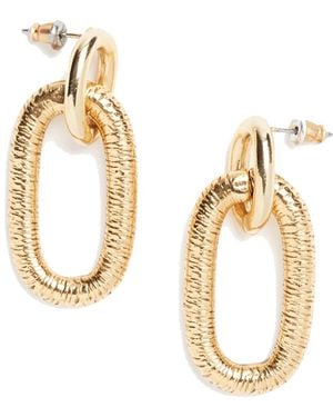 Lovard Bicycle Chunky Chain Link Earrings - Metallic
