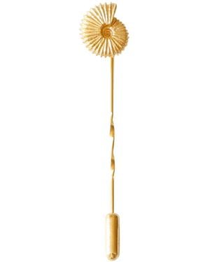 Lee Renee Ammonite Tie Pin –Twist Tie Pin – - Metallic