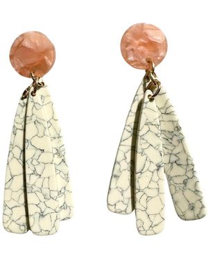 CLOSET REHAB Petal Drop Earrings - Metallic