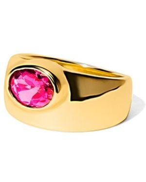Minnie Lane Zelda Ring With Ruby - Pink