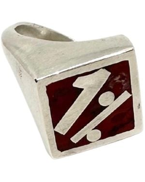 Tg-Jewellery by Tamara Gervasio One Percent Chunky Sterling Ring Enamel One Of A Kind - White