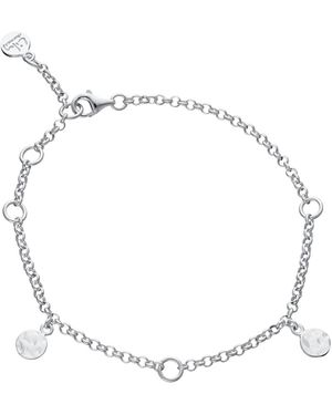 Lily Charmed Sterling Three Station Charm Bracelet - Metallic