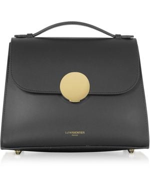 Le Parmentier Bombo Top-Handle Satchel Bag W/Strap - Black