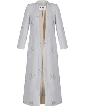 Roqaia Fashion House Horse Kaftan - Grey