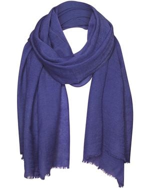 Alie Street London Aurielle Silk Wool Scarf Future Dusk - Blue
