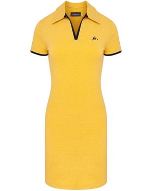 Mandragora Pique Polo Mustard Dress - Yellow