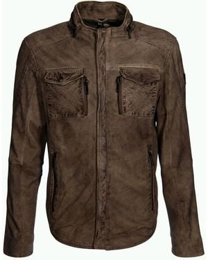 Mauritius Leather Shirt Jacket Cove - Brown