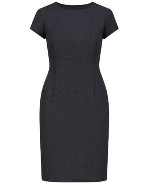 Conquista Tailored Short Sleeve Dress - Black