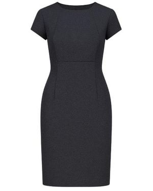 Conquista Tailored Short Sleeve Dress - Black