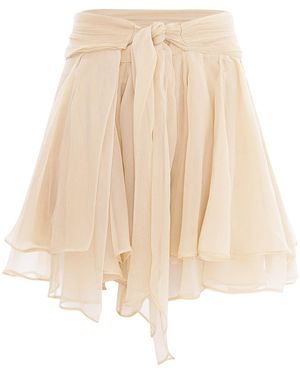 Underflirty Neutrals Dolce Silk Skirt - Natural