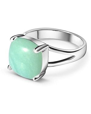 FV Jewellery La Stèle Amazonite Square Ring - Green