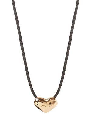 Muru Heart Cord Necklace - Metallic