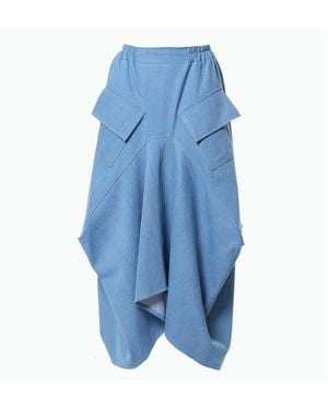 Metamorph Denim Long Skirt - Blue