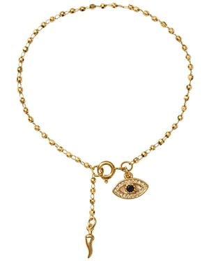 Alexie of Athens Protection Evil Eye Bead Bracelet - Metallic