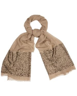 Saachi Wool Sparkle Scarf - Grey