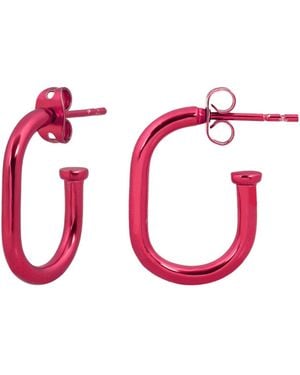 Lavani Jewels Saito Fuchsia Hoops - Red