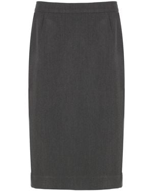 Conquista Classic Charcoal Pencil Skirt - Grey