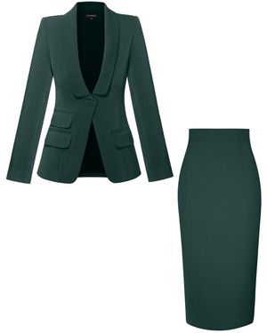 Tia Dorraine Vision Tailored Blazer & Skirt Suit - Green