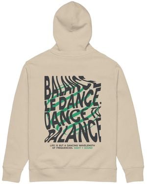 Anchor and Crew Neutrals Desert Dust Balance Le Dance Disco! Organic Cotton Embroidered Heavyweight Hoodie - Multicolour