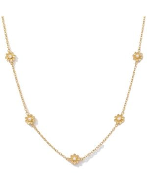Elk & Bloom 14K Flower Choker Necklace - Natural