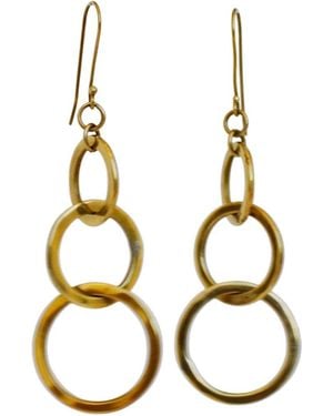 Lala Salama Tatu Earrings - Metallic