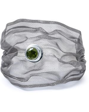 German Kabirski Hada Limited Edition & Titanium Mesh Bracelet With Natural Peridot - Metallic