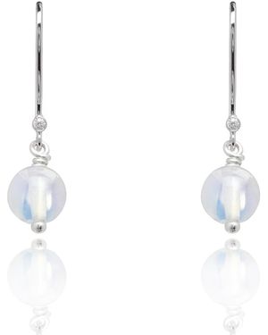 Kaizarin Neutrals October Birthstone Earrings - White