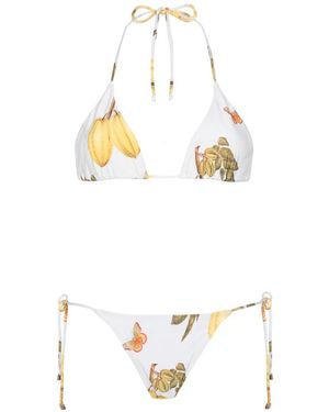Aguaclara Triangule Top & Side Tie Bottom Fruits De Lest - Metallic