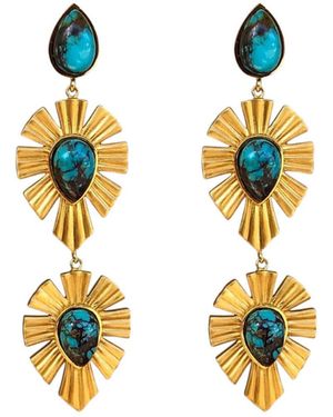 Christina Greene Royal Radiance Earrings - Metallic