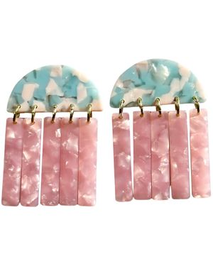 CLOSET REHAB Fringe Earrings - Pink