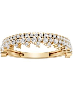 Aya Fine Jewelry Multi-Row Round Lab Grown Diamond Anniversary Band - Metallic