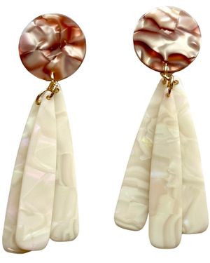 CLOSET REHAB Neutrals Petal Drop Earrings - Metallic
