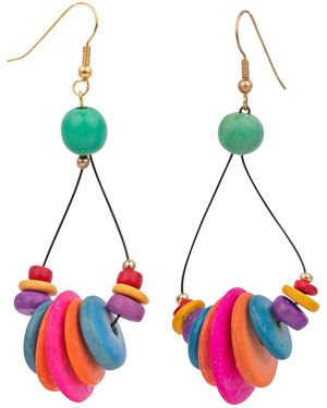 Mokuyobi Donuts Vintage Earrings - Green
