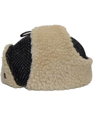 Dasmarca Hats Mylo Italian Tweed Wool Trapper Hat With Earflaps - Black