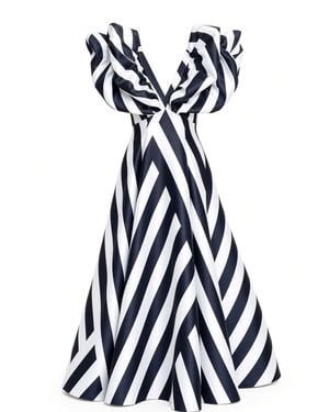 Maxjenny Shoulder Statement Gown - Blue