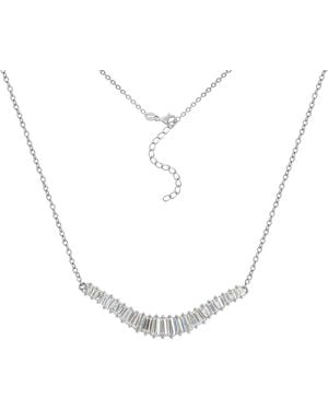 Diamonbliss Marilyn Monroe Baguette Pendant Necklace - Metallic