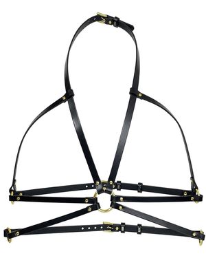 Haute Cuir Skinny Leather Body Harness - White
