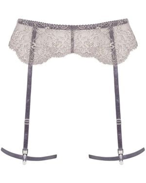 Daily Underwear Garter Belt Bloom - White