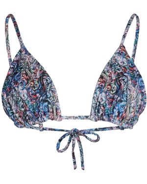 Morrato Bali Claudia Bikini Top Wave Doodle - Blue