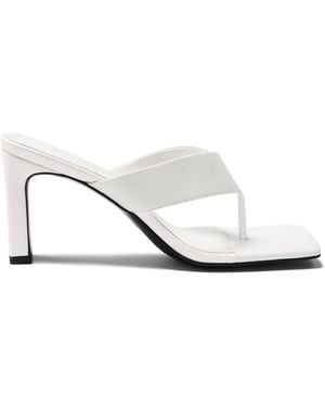 Widerry Wide Fit Thong Heels Nina Neige - White